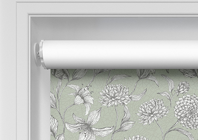 Floral Outlines, Sage Green - Twist&Fit Roller Blind - Image 10